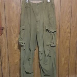 Vintage Y2K Hollister Olive Green Cargo Pants Mens Size 32 Utility Military